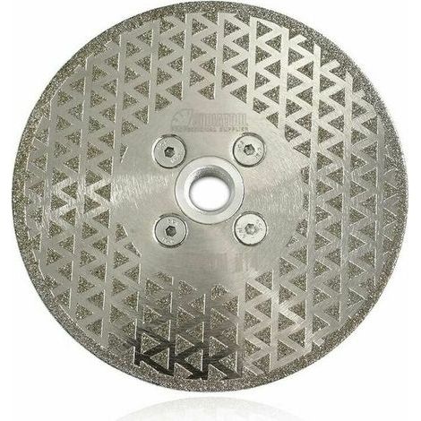 Lame de scie diamantée, disque galvanisé double face de 125 mm pour couper et meuler les carreaux de marbre, granit, pierre (filetage M14) (1/5)