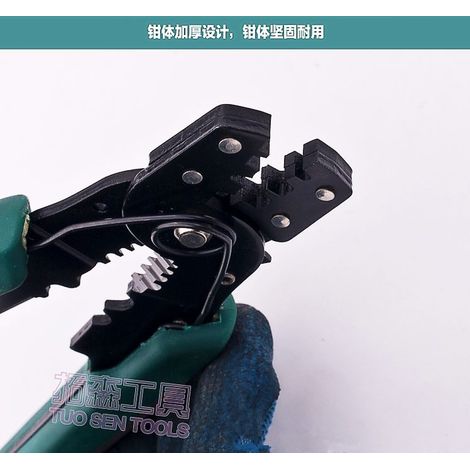 Tuosen manual wire stripper, multi-functional electrical tool, wire puller, wire crimper, wire stripper, cable cutter