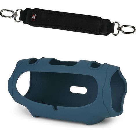 Étui de protection en silicone pour haut-parleur, portable, bleu foncé (1/5)