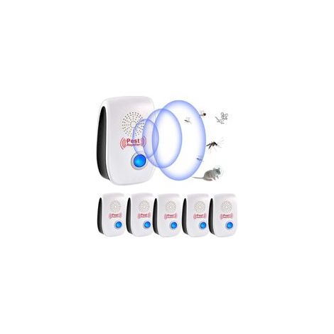 Ultrason Anti Moustique, 6 Pack Ultrason Souris et Rats & Insectes Répulsif Électronique, Répulsif Ultrason Anti-Rongeurs Insectes Anti Insectes, Moustiques, Fourmis, Rats, Araignées