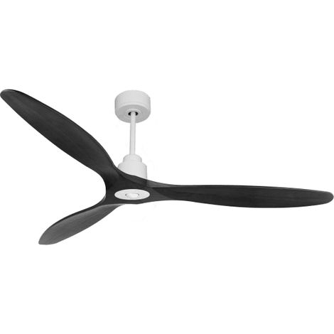 Tenerife Ring - Super destratificateur et ventilateur DC 166 cm Blanc pales bois noir sans Lumière 30 à 60 m² (1/5)