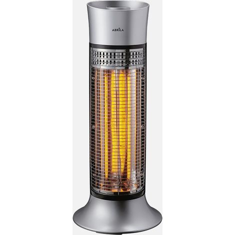 Estufa eléctrica de carbono Yuma 900W plata/negro 2pot oscilante (1/2)
