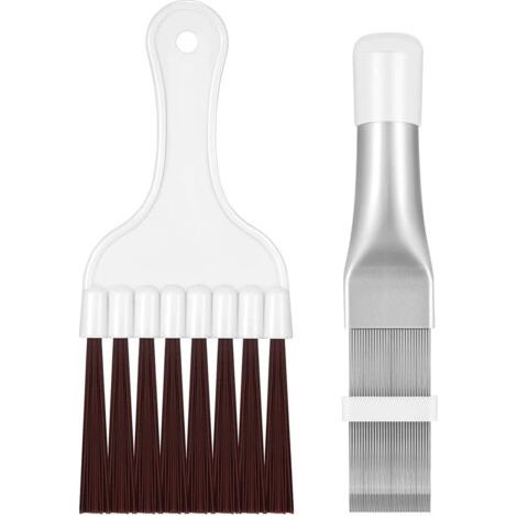 2 Pièces Brosse de Nettoyage Condenseur de Climatiseur, Brosse de Bobine de Condenseur, Climatiseur Peigne à Condensateur Peigne à Ailettes pour Bobines de Réfrigérateur Condenseur (1/5)
