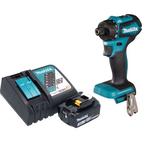 Trapano avvitatore a batteria Makita DDF 083 RF1 18 V 40 Nm 1/4'' brushless + 1x batteria ricaricabile 3,0 Ah + caricabatterie