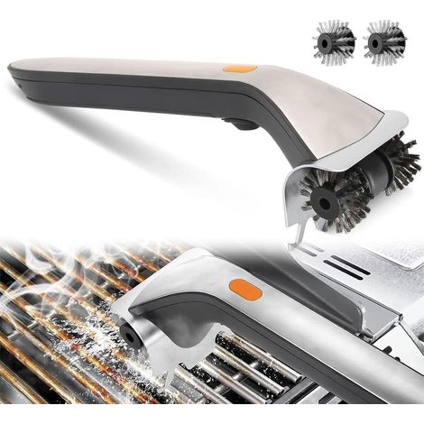Brosse de nettoyage vapeur pour barbecue, brosse en acier inoxydable pour gril extérieur avec réservoir d'eau, poils remplaçables, 2000 tr/min électrique (1/5)