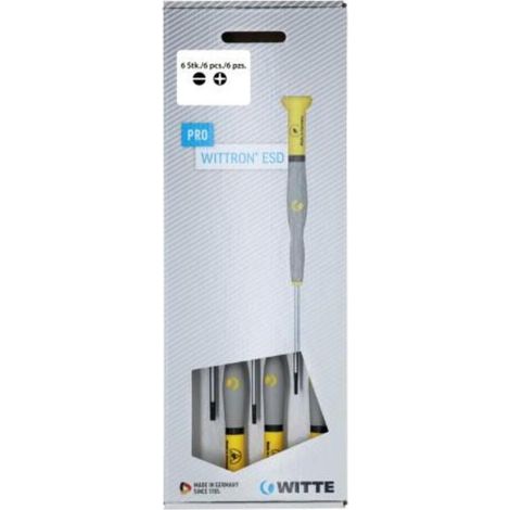 witte-89312-juego de destornilladores wittron esd 6 piezas (pl y ph)