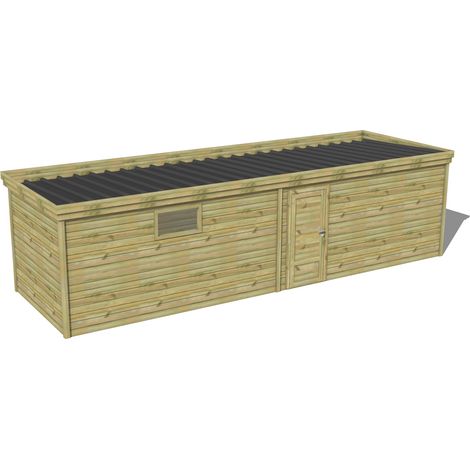 ABRI DE JARDIN bois traité 27mm, 9,1x2,6m, 24m2 (1/3)