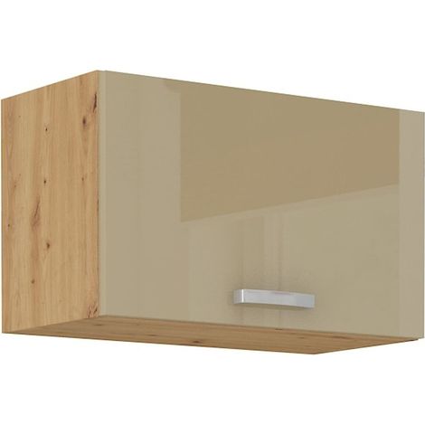Hängeschrank 60 Eiche Artisan Cappuccino Hochglanz Küchenzeile Küchenblock Küche (1/4)