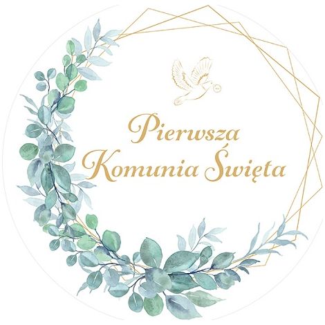 Adesivo per comunione esagonale 100 mm 1 pz. (1/2)