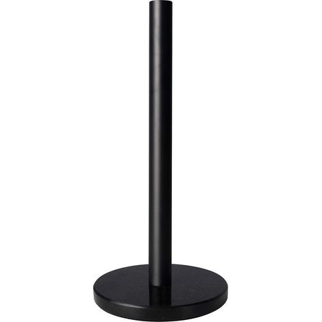 Porte-essuie-tout sur pied avec base en marbre pour cuisine et salle de bain(Noir mat, base noire) (1/5)