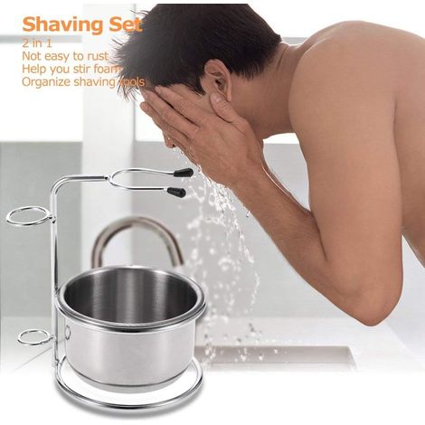 Support Blaireau, Set de rasage de Homme Tasse de rasage + Rasage Titulaire barbe male Rasage Savon Bol Rasage stand-Fei Yu (1/5)