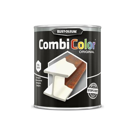 Peinture anti-rouille COMBICOLOR - blanc satiné RAL 9010 - 750 mL - RUST-OLEUM (1/2)