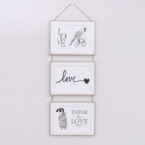Dekorativer Holzfotorahmen zum Aufhängen an der Wand