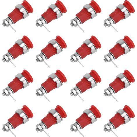 50 prises en forme de banane, cuivre pur de 4 mm, performances supérieures, accessoires de test électrique à décharge de courant élevé (rouge). (1/5)