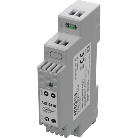 Alimentazione su guida DIN 1 modulo 230V AC / 24V DC / 18W – 0,75A - SEWOSY - ADD2418 (1/2)