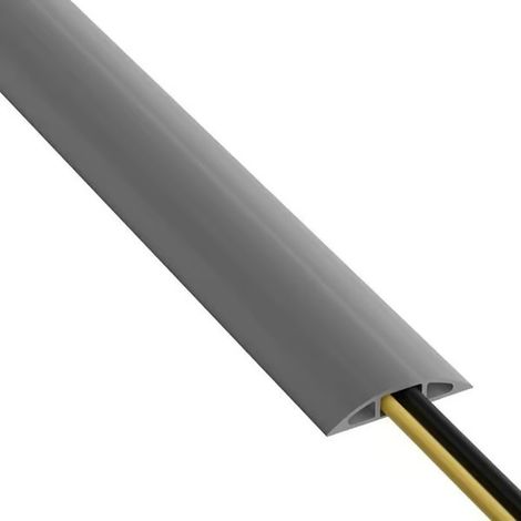 Protection de câble - D-Line - 60 mm x 12 mm - Longueur 2 m - Gris (1/5)
