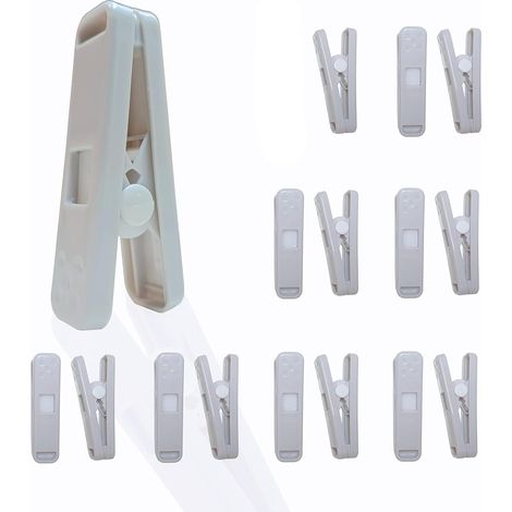 16pack Strong Plastic Clothespins-Heavy Duty Laundry Clothes Pins, Strong Pinch Clips, Non-Slip Clothes Pegs, Hanger Clip, Windproof, Heatproof,Gray (1/5)