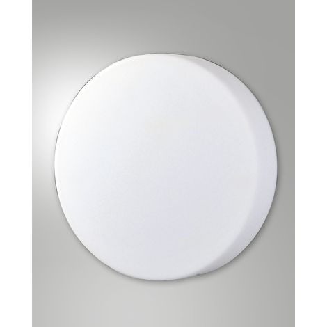 Plafonnier Graff blanc en métal et verre soufflé, LED intégrée 24 W 2950 lm, blanc chaud 3000 K, dimmable avec coupure de phase Ø 400 mm
