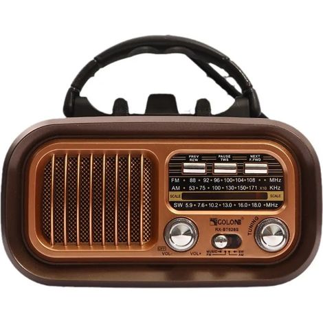 Radio portable ancienne haut-parleur Bluetooth basse solaire TF USB (1/5)