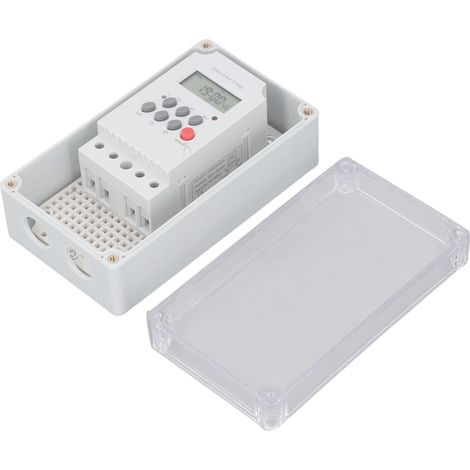 Minuterie de Pompe de Piscine, Boîte de Minuterie Numérique Programmable 7 Jours, Interrupteur Marche/Arrêt 20A pour Chauffe-Eau, Pompe, Spa (1/5)