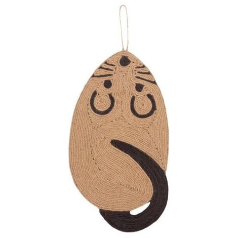 Alfombrilla rascadora para gatos, alfombrilla rascadora de sisal para gatos, alfombrilla rascadora colgante con cordón, apta para paredes y esquinas, protege muebles y sofás. (1/5)