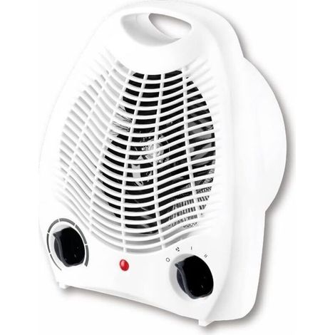 Radiateur soufflant électrique,Réchaud électrique,1000W / 2000W, Thermo Convecteur à Air Chaud 2 Pouvoirs Bouton Intuitif, Silencieux, Portable (1/4)