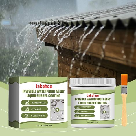 Mastic d'étanchéité invisible et imperméable, adhésif invisible imperméable, revêtement imperméable pour la maison sans dépose de carrelage – 100 g + pinceau -- AKRACING (1/5)
