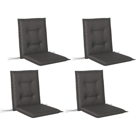 Ensemble de 4 coussins d'assise, 108 x 50 x 5 cm, coussins de chaise avec attaches, coussins d'assise d'extérieur/intérieur, galettes de siège, coussins de banc pour mobilier de jardin, chaises, chais