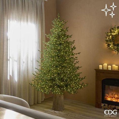 EDG Enzo De Gasperi Albero di Natale Pino Natalizio Lucciole 3100 LED H.210 Verde IP44 (1/5)