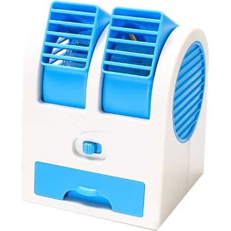 Ventilateur de climatiseur portable, Mini refroidisseur d'air USB Ventilateur de refroidissement bureau personnel Micro climatiseur de voiture pour chambre, tente, chambre - Refroidissement Rapide (1/5)