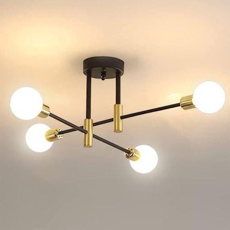 Plafonnier rétro, plafonnier industriel E26, diamètre 70 cm, pour (1/5)