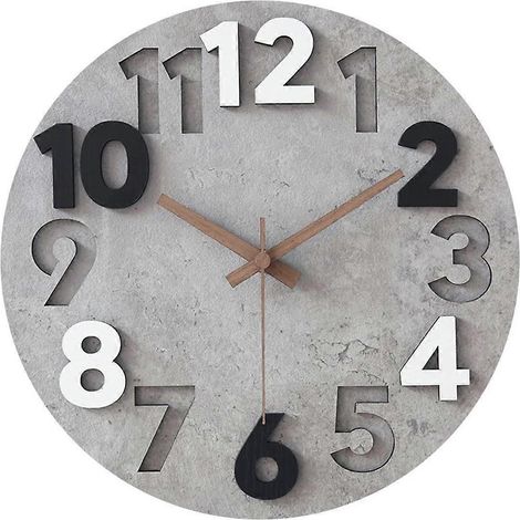 Horloges murales pour chambre, Horloges murales modernes pour salon, Grande horloge murale silencieuse 30 cm (12 pouces) pour cuisine, salon, chambre (1/4)