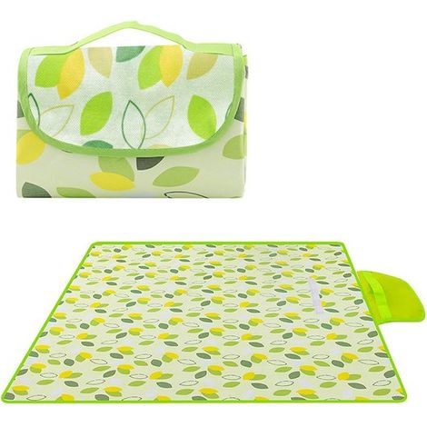 Manta de picnic, Impermeable y resistente a la humedad, Plegable, Fácil de guardar y ahorra espacio, senderismo, parques y playas, Verde (1/5)