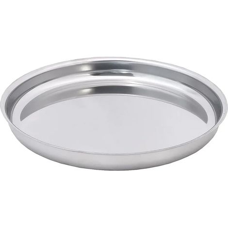 29589 Platte, Meeresfrüchteplatte, Meeresfrüchteplatte aus Edelstahl, große Austernplatte, Edelstahl, 34,7 cm, Grau