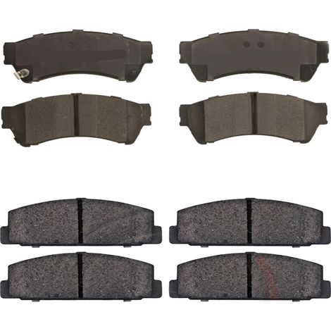 KIT PASTIGLIE FRENO ANTERIORI E POSTERIORI compatibile con MAZDA CX-9 (TB) / PASTIGLIE FRENANTI AUTO OEM FDB4365,FDB4366 / SOSTITUZIONE DIRETTA / BASSA POLVERE / SILENZIOSO