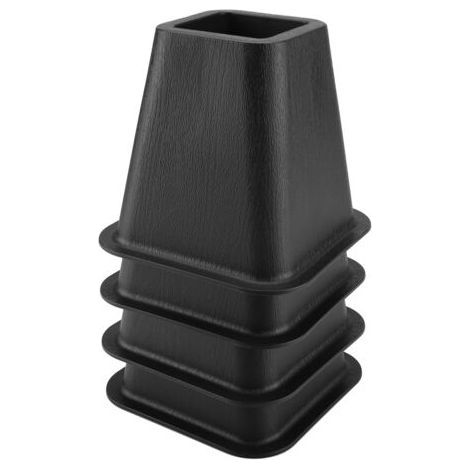 Set of 4 Black Furniture Risers for Bed, Chair, Desk Table (1/5)