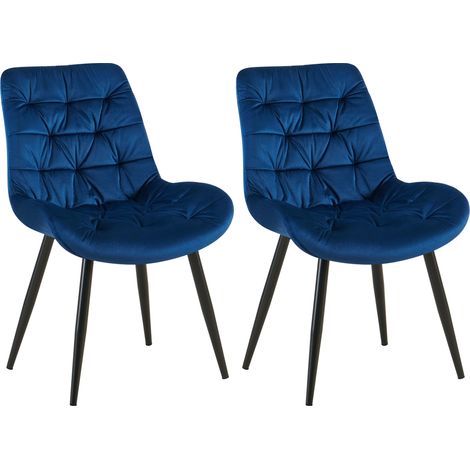 2er Set Esszimmerstuhl Rossford dunkelblau