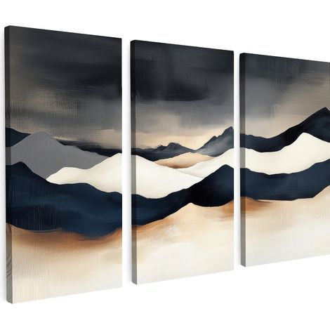 MULTI-PANEL WALL ART Trittico Set of 3 Landscape - Abstract - Modern 60x40 cm