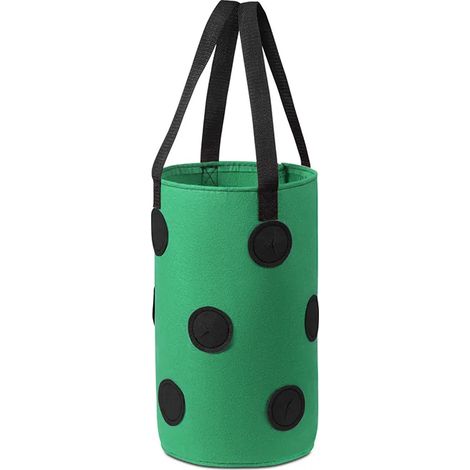(vert) 1 sac de plantation suspendu pour fraisiers et tomates, pot de plantation vertical pour fraisiers (1/4)