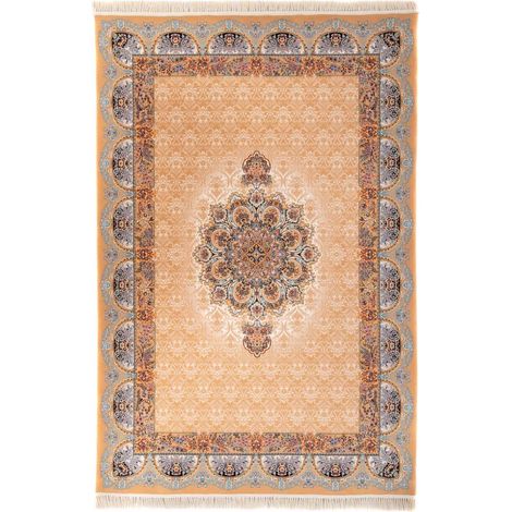 Tapis persan Amari  - 150x100cm, Rectangular - 100% Acrylique - Tissé - Marron