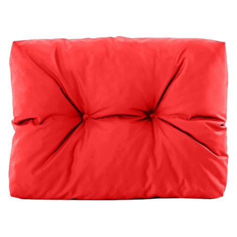 Gardenista - Cuscini per schienale capitonné per mobili da giardino, Cuscini per mobili in pallet resistenti all'acqua 60x48x7 cm con imbottitura - Rosso (Cuscini schienale destro)