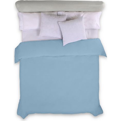 FUNDA NORDICA color azul celeste - Cama de 135/140 (1 pieza) - 100% algodón - 144 hilos. Gramage: 115 (1/3)