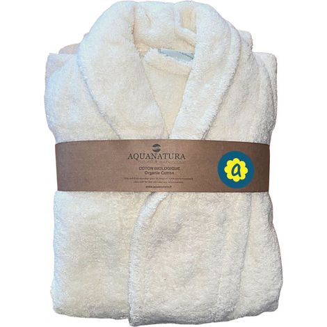 Peignoir en coton Bio, coloris naturel, Taille S (1/2)