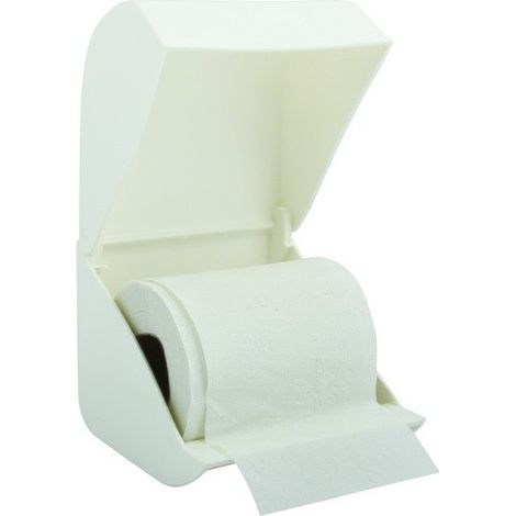 MSV – Porte-papier toilette mural en ABS blanc – Dimensions 12,5 x 13 x 11,3 cm – Fixation murale facile – Compatible avec papier standard (1/4)