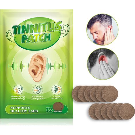 Patch Oreille Naturelle 12pcs - Améliore l'Audition, Réduit les Acouphènes, Sticker Plante pour Perte Auditive