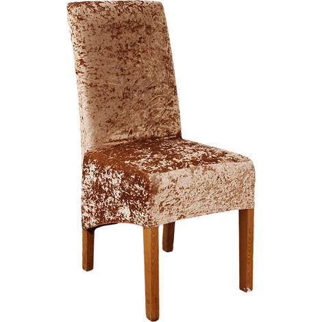 Housse De Chaise 1 Pièces Couverture De Chaise Extensible Amovible Lavable Moderne Dossier Haut Housses De Chaises Pour Salle À Manger Hôtel Mariage Décor (Café Clair) (1/5)