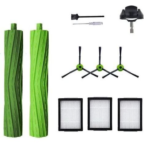 Ersatzteile für iRobot Roomba J7 I7 I6 I3 I4 I2 I5 I8 I1+/Plus E5 E6 IEJ Staubsauger: 1 Satz rotierender Gummibürsten, 1 Vorderrad, 4 Filter, 4 Seitenbürsten (1/5)