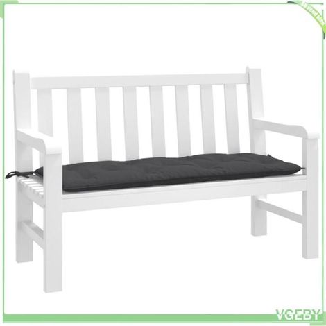 Coussin de banc de jardin - FAFEISY - 4002541 - 120x50x7 cm - Anthracite mélangé - Garnissage fibres creuses (1/5)
