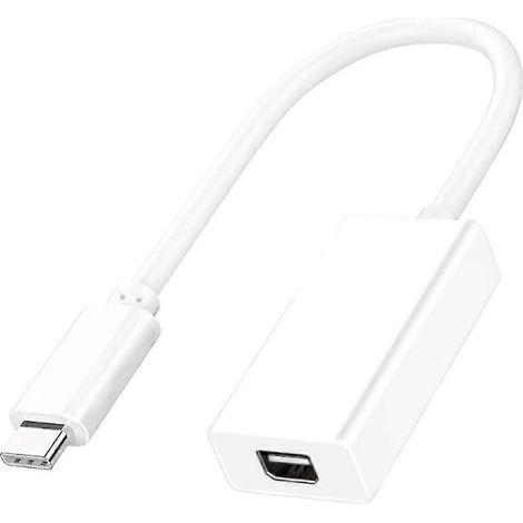 Câble adaptateur Thunderbolt 3 USB 3.1 vers 2 pour Windows et Mac OS (blanc) (1/5)