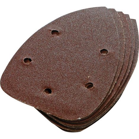 10 FEUILLES ABRASIVES AUTO-AGRIPPANTES 140 MM GRAIN 60 SILVERLINE 245094
